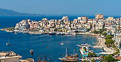 Saranda's city view ionian sea